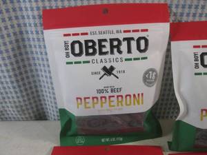 lot 402 image: (B-2) 4 Bags 100% Beef Pepperoni Sticks 4oz Best by Jan 2024