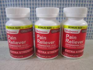 lot 430 image: (BSB) 3 Bottles 125 Caplets Extra Strength Pain Reliever