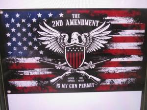 lot 431 image: (H-1) 3 ft x 5 ft The 2nd Amendment Is My Gun Permit Flag New