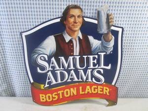 lot 447 image: (FS) Samuel Adams Boston Lager Tin Bar Sign 14 x 16