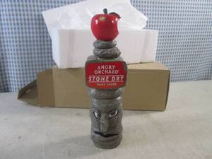 lot 455 image: (BSB) Angry Orchard Stone Dry Hard Cider Beer Tap Handle 8 New
