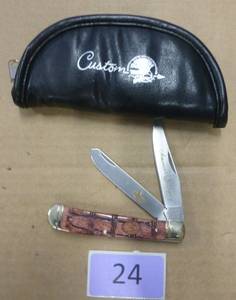 2 blade pocket knife bone handle