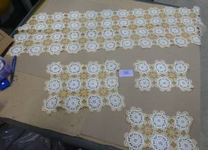 Vintage dresser scarf and candle doilies