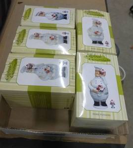5 New large 6 inch tall trinket boxes of a bakerchef