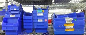 Group of 25 storage bins