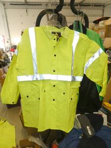 3 Sets of Mens Rain suits Jacket and Bibs size 2XL-Lime Green