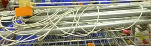 Portable folding clothes line rack and ironing board