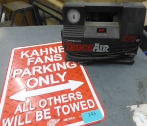 Portable air compressor (works) and Nascar sign