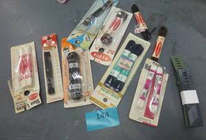 Group of shoe laces and wrist watch bands