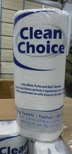 Case of 12 Clean Choice 2-ply hand towels