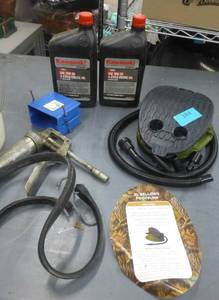 Footpump for airbeds, toys, inflatables, 4 cycle oil, grease pump