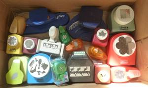 Box of 18 paper punches