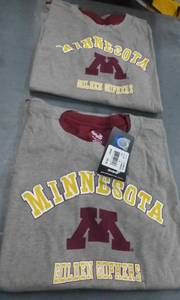 4 MN Gophers tshirts - Kids Large - 2 Maroon and 2 Grey