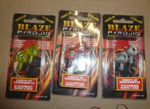 Light up Jigs, regular lead heads and bait