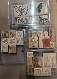 4 sets of Stampin Up Card Making Scrapbooking stamps