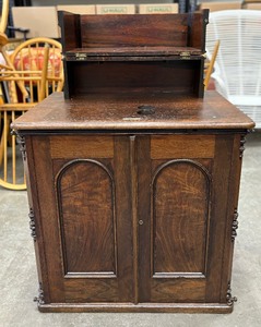 lot 13 image: Antique Sewing Cabinet  Antique Early Sewing Cabinet