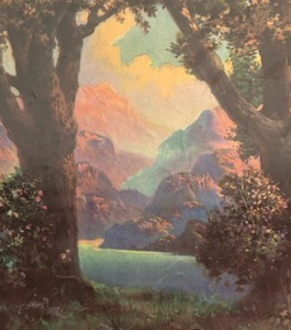lot 40 image: Woods in Autumn Framed R. Atkinson Fox Print