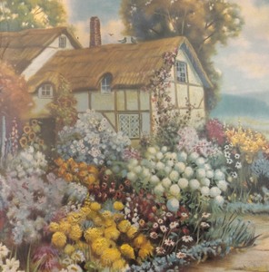 lot 134 image: An Old Fashioned Garden Framed Print by R. Atkinson Fox