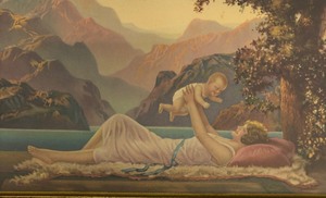 lot 163 image: Loves Paradise Framed Print by R. Atkinson Fox