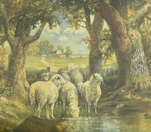 lot 191 image: A Quiet Pool Framed Print by R. Atkinson Fox