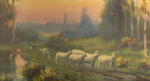 lot 208 image: Old Faithful Framed Print by R. Atkinson Fox