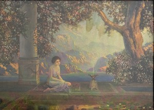 lot 227 image: Enchanted Lady Framed Print by R. Atkinson Fox