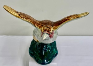 lot 101 image: Vintage Stangl Art Pottery Pheasant Wings Up #3491