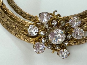 lot 15B image: Stunning Vintage Miriam Haskell Rhinestone Necklace and Earrings Set