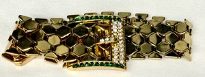 lot 349 image: Vintage Gold Tone Buckle Bracelet