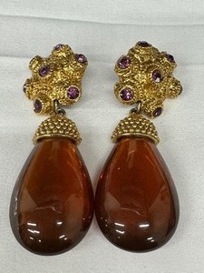 lot 350 image: Beautiful Costume Jewelry Statement Earrings