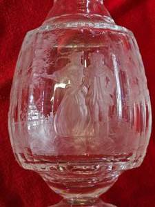 Elegant Moser Courting Couple Decanter