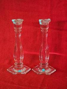 Tiffany Co. Crystal Candlesticks with Box