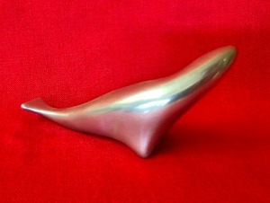Vintage Artist Signed Hoselton Sculpture Aluminum Seal Figure