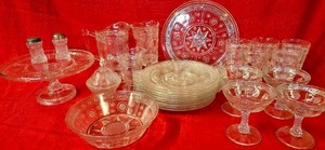 Bryce Brothers Pressed Glass Table Ware Rosette Pattern