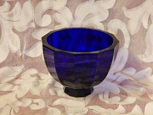 Moser Signed Cobalt Blue Candy Bowl