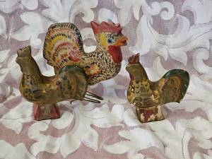 Cute Primitive Rooster Grouping