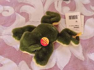 German Steiff Plush Donkey and Frog