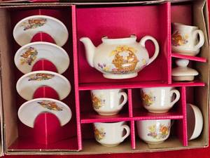 Cute Pairing of Floral Childs Miniature Tea Sets