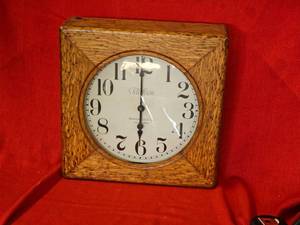 Vintage Wood Case Wall Clock