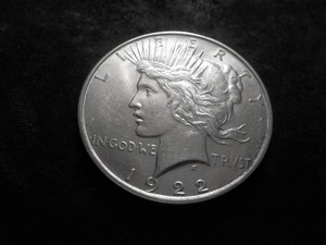 1922 D Silver Peace Dollar