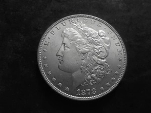 1878 Morgan Silver Dollar 7 Over 8 Strong Version.