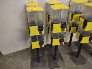 lot 32 image: (4) U Turn 25 Cent Bulk Vending Machines