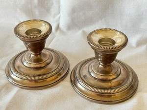 Pair of Vintage Sterling Silver Candle Holders