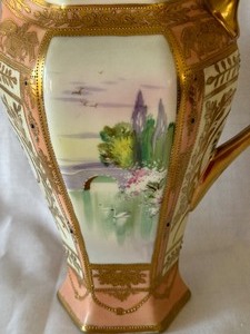 Vintage Hand Painted Nippon Tea  Coffee Pot