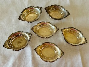 Set of Six Vintage Gorham Sterling Silver Nut Bowls