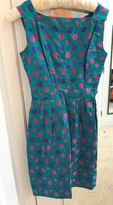Colorful Two Piece Vintage Dress and Jacket Ensemble