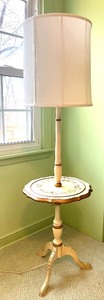 French Provincial Style 1960s Floor Lamp Table
