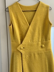 Vintage Yellow Wool Dress