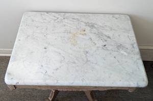 Marble Topped Eastlake Side Table