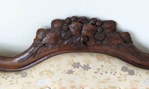 Vintage Carved Wood Sofa